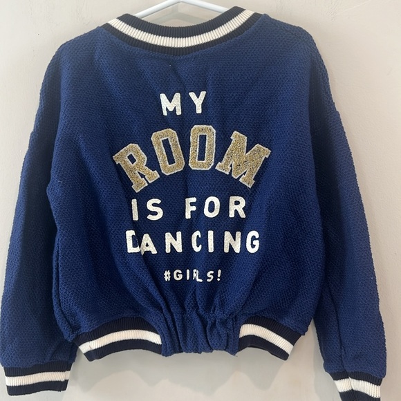 Zara Girls Zip Up Navy Jacket Size 5 - Picture 4 of 5